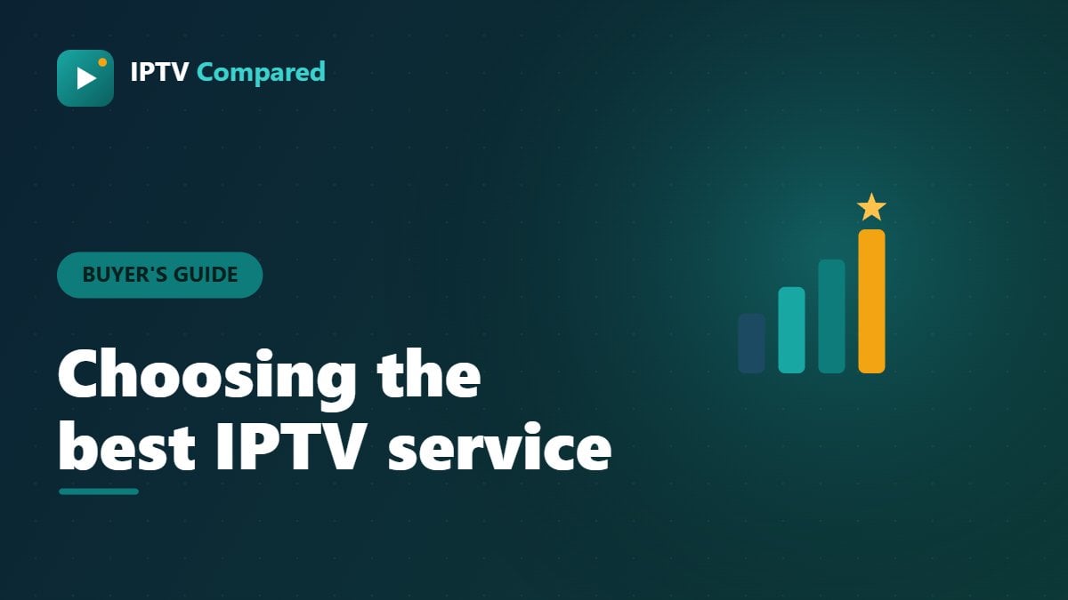 Illustration ranking IPTV services by quality score